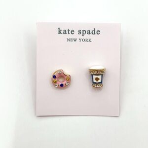 KS121-Kate Spade drink and donut earrings